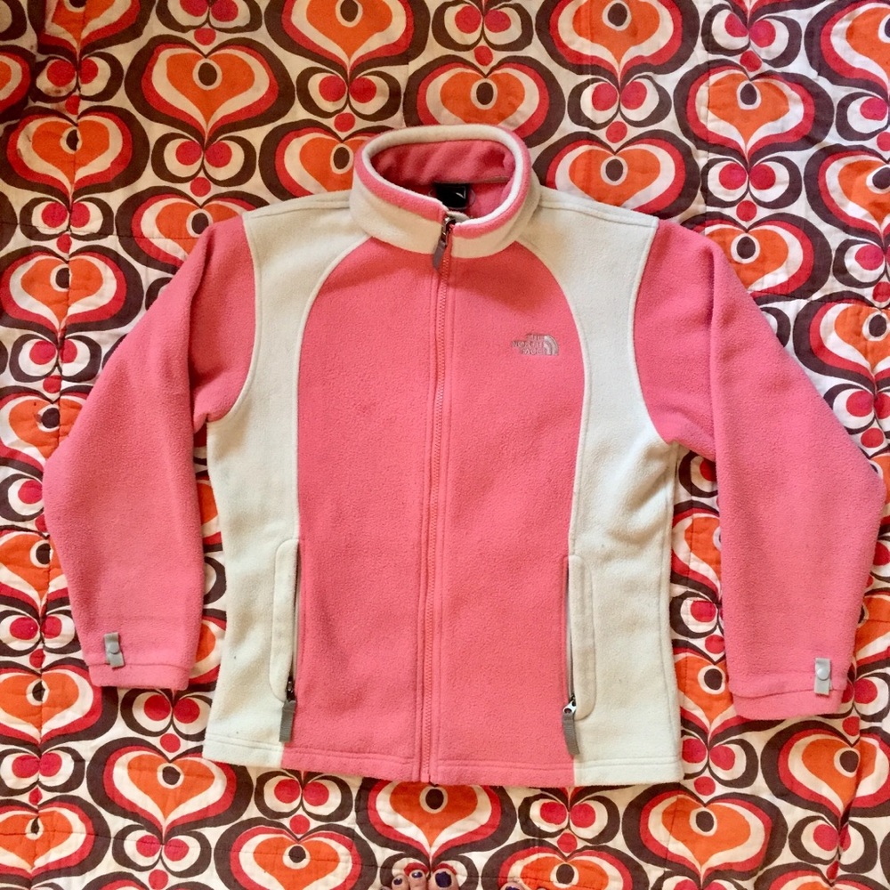 HP🎉 Girls North Face Khumbu FullZip Fleece Size L - Picture 2 of 9